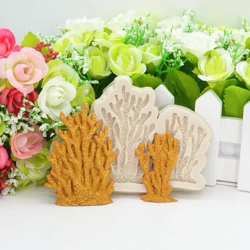 

Coral Seaweed Resin Silicone Mold Dessert Lace Decoration Kitchen Baking Tools DIY Cake Chocolate Pastry Fondant Moulds