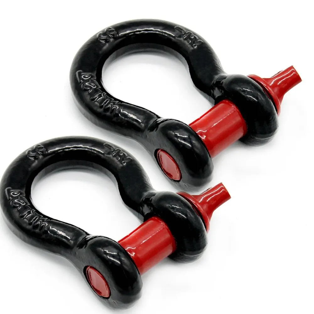 2PCS Car tow rope U-hook high strength  2.0 T  small  trailer hook car U - unloader  bow - type  towing hook