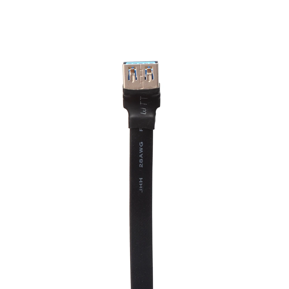 USB Ribbon Cable Flat EMI shielding FPC Extension Cable USB 3.0 90 degree Connector up and downward 5cm-3m Length customization