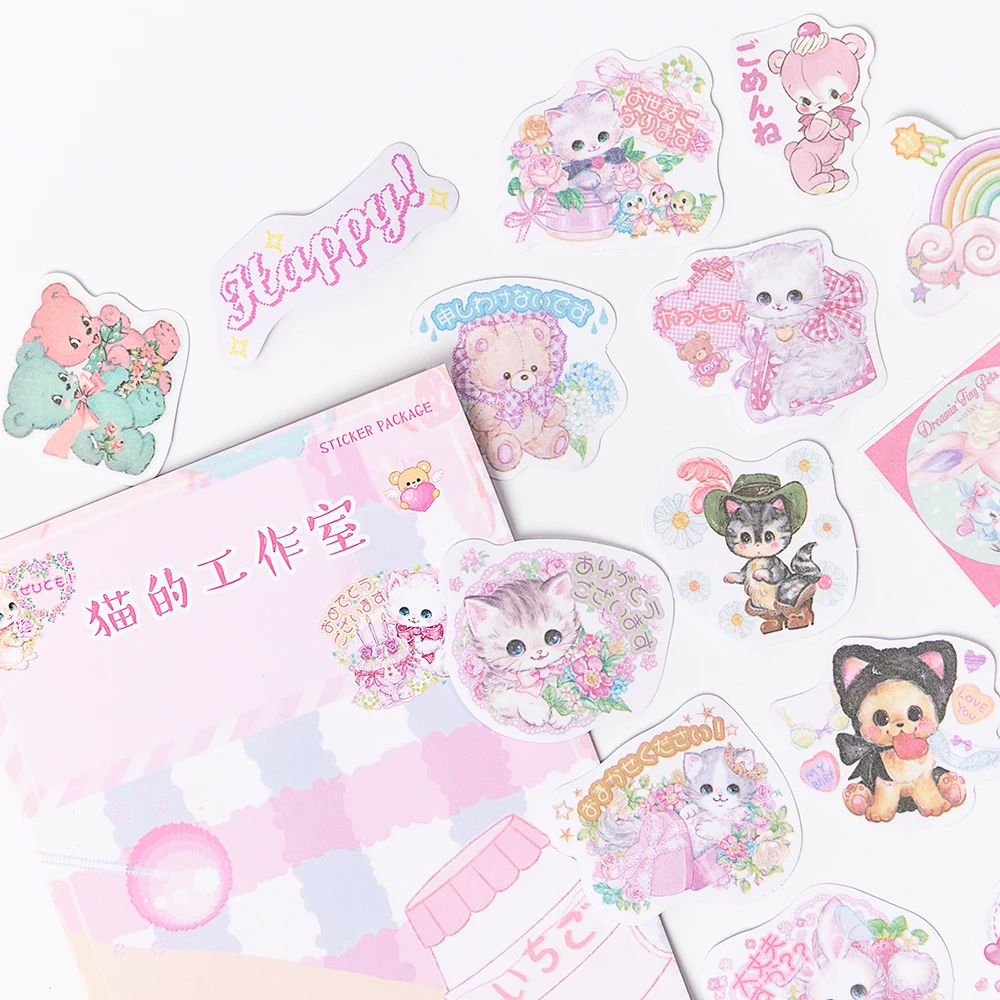 153 Stks/partij Kawaii Briefpapier Stickers Cartoon Kat Dagboek Planner Decoratieve Mobiele Sticker Scrapbooking Journal Diy Ambachtelijke Sticker