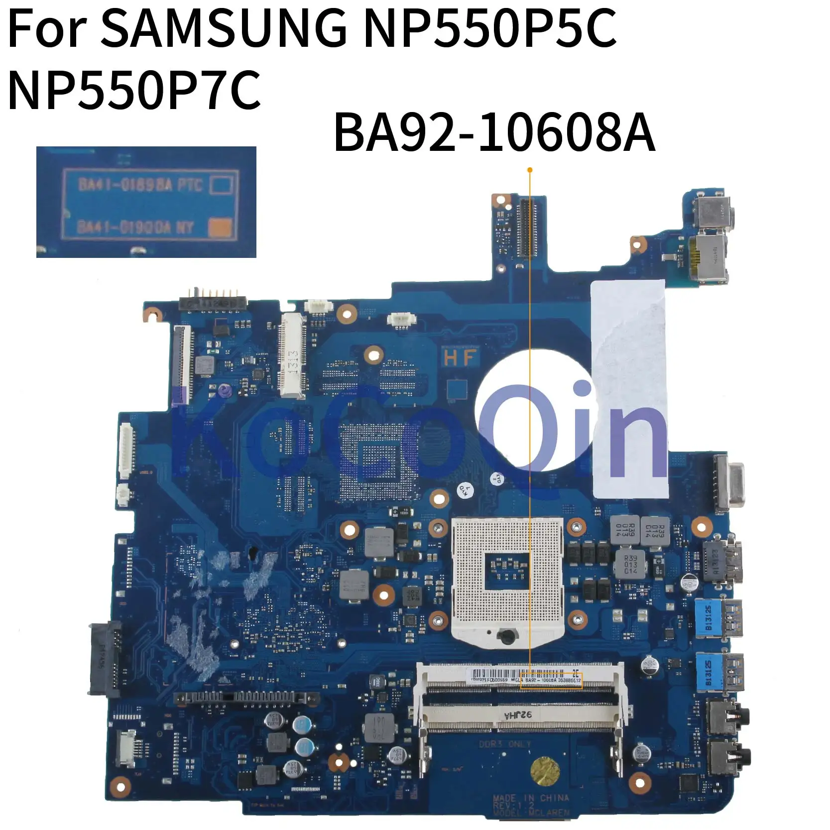 

KoCoQin Laptop motherboard For SAMSUNG NP550P5C 550P5 NP550P7C Mainboard BA41-01898A BA92-10608A SLJ8E