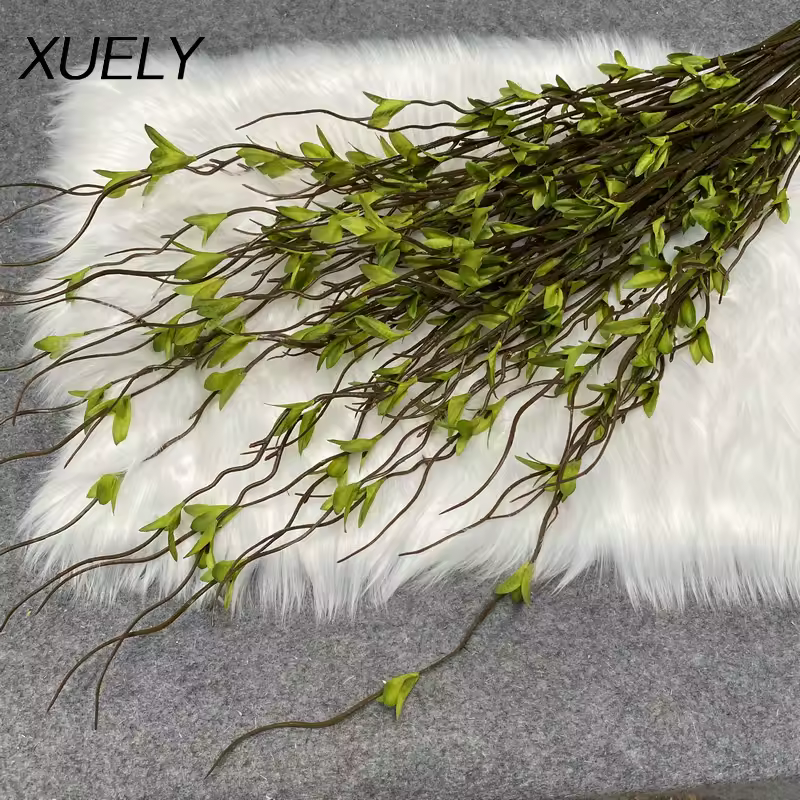 112Cm Multi-Branched Silk Cloth Spring And Autumn Leaf Ornaments Artificial Flowers Wedding Hall Flower Photography Green Plants