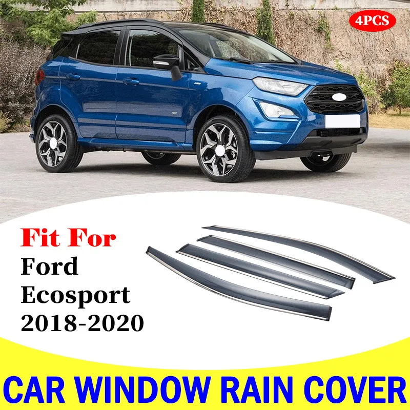 

For Ford Ecosport window visor car rain shield deflectors awning trim cover exterior rain cover car accessories 2018-2020