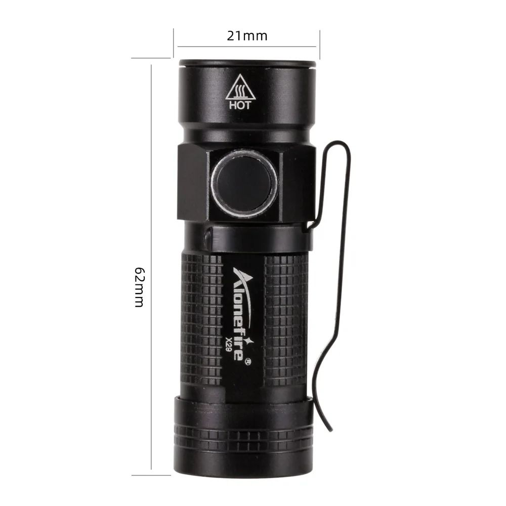 360 Swivel U Ring Clip 12 Hours Work XPG LED Portable Mini Flashlight Outdoor Backpack Hat Pocket Hiking Torch C123A Batter X29