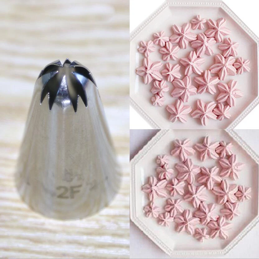 #2F Stainless Steel Piping Icing Nozzle Fondant Jelly Cake Cream Pastry Baking Tips Cake Making Tools Dessert Decoration Decor