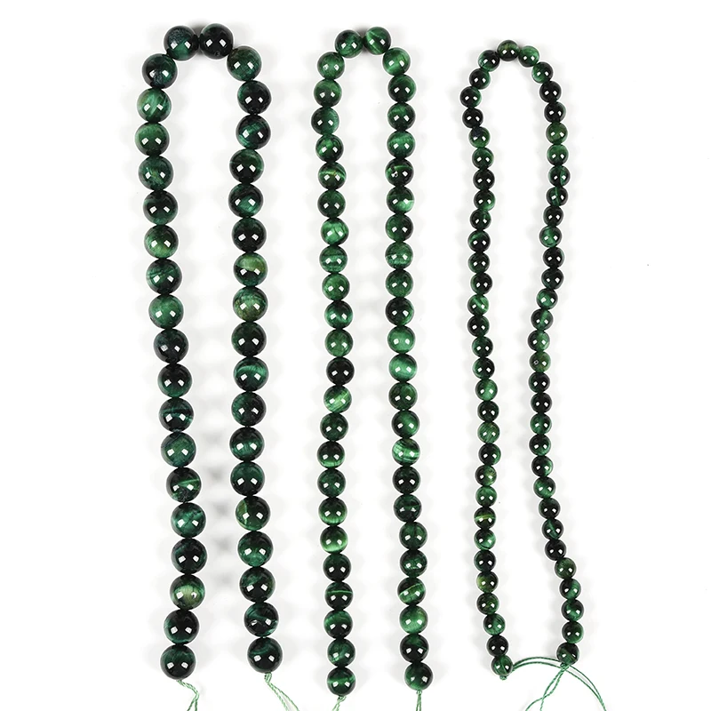 A + + perline di pietra naturale verde rosso rosa blu occhio di tigre perline rotonde per creazione di gioielli 15