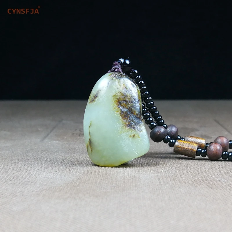 

CYNSFJA New Rare Unique Real Certified Natural Chinese Hetian Seed Jade Unisex Lucky Amulets Jade Pendant High Quality Gifts