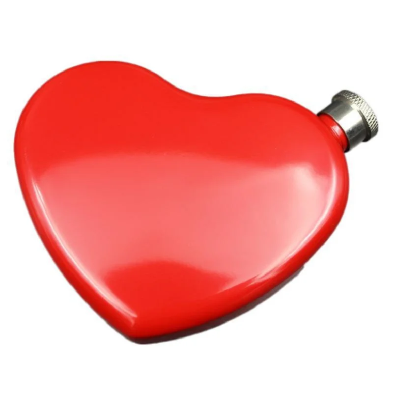 Love Heart Shape Hip Flask 4-5oz Red Heart Design Banana Hip Flask Lips Shape Creative Small Flagon