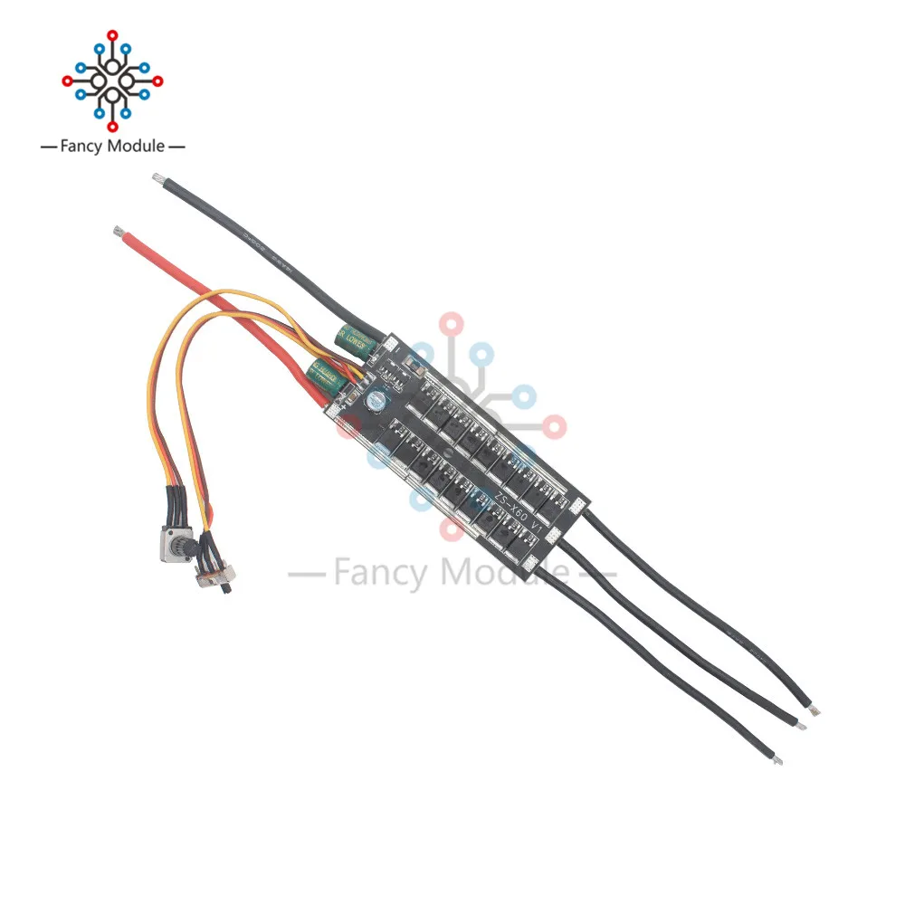 

DC6-24V 1000W BLDC Three-phase DC Brushless Hallless Driver Board With Forward Reverse Switch PLC0-5V Analog Input Control Board