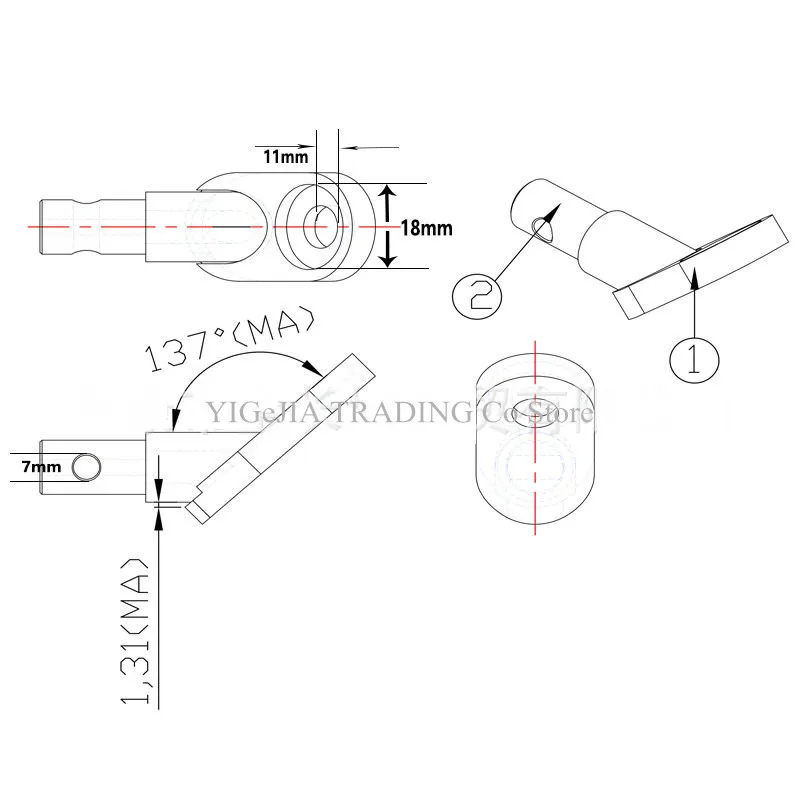 Bike Trailer Hitch Connector, Cycling Adapter Accessories (Black)