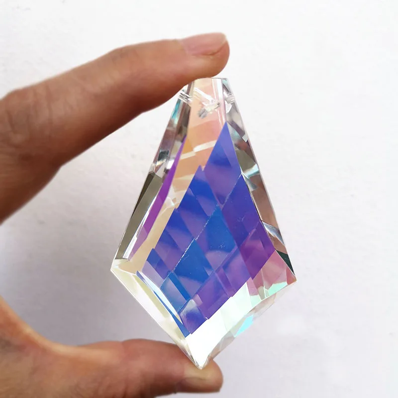 76mm Regenbogen Maker Suncatcher Kristall Prismen Kronleuchter Teile Chakren Hängen Sonnenfänger DIY Dekor Handwerk Garten Dekoration – Detail 11