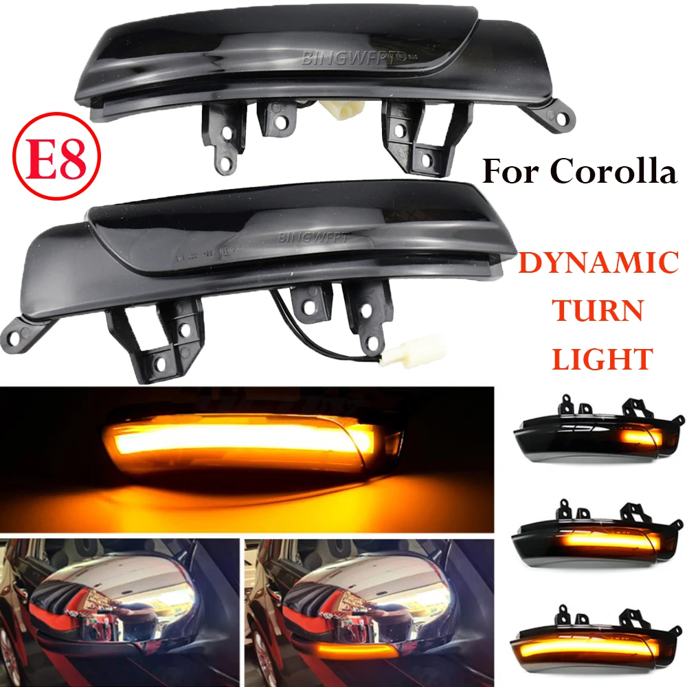 2X LED Side Rearview Mirror Dynamic Indicator Blinker Lamp For Toyota AVALON GSX30 CROWN GRS202 2010-2012 Turn Signal Light