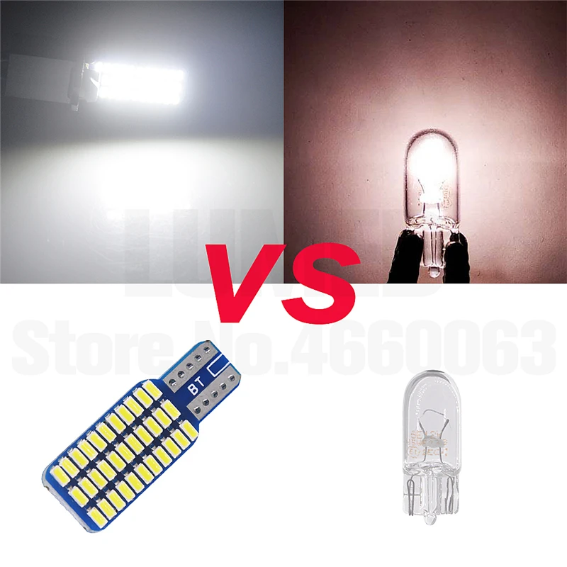 10pcs T10 W5W 168 194 501 LEDs 33 SMD 3014 LED Car Clearance Side Lights Dome Lamp DC 12V