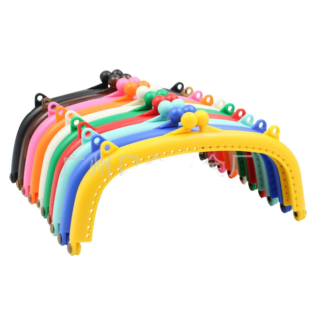 DIY women colorful plastic purse frame clasp for bag making accessories 16cm