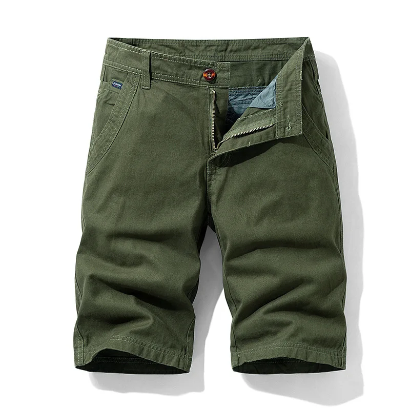 Red Cargo Shorts Men Cotton Bermuda Male New 2024 Summer Men's Baggy Military Zipper Pants Male Cheap Tactical Shorts