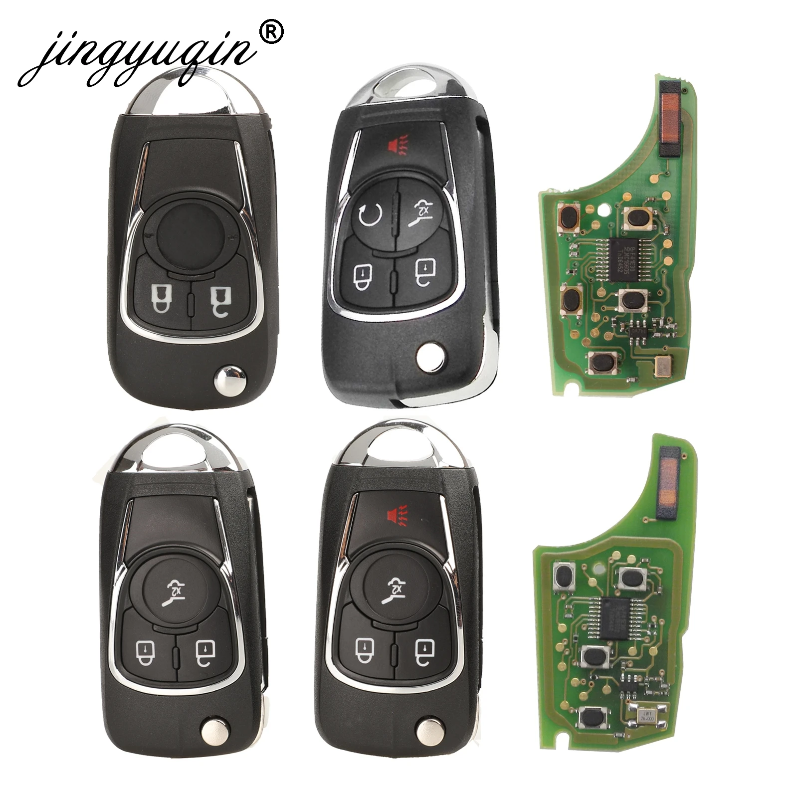 

jingyuqin Modified Flip Folding 315/433MHz With ID46 Remote Car Key For Chevrolet Cruze Epica Lova Impala 2/3/4/5 Buttons