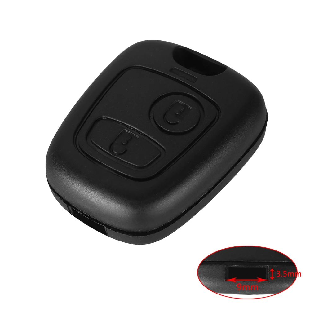 KEYYOU Remote Key Shell Case Fob For Toyota AYGO For Citroen For Peugeot No blade No logo 2 Buttons