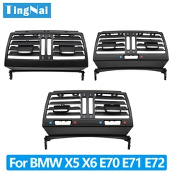 LHD RHD Car Rear Fresh Air Conditioning AC Vent Grille Outlet Cover ForBMW X5 X6 E70 E71 E72 2007-2013