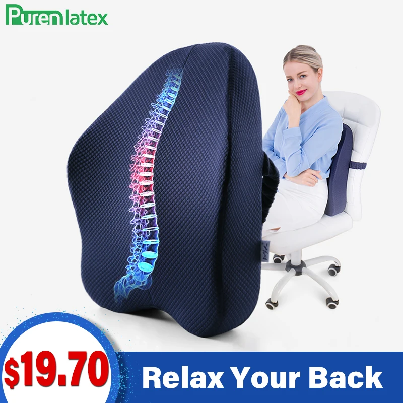 Memory Foam 2 Pcs Orthopedic Pillow Set Office Chair Cushion Coccyx Pad Car Seat Mats For Hemorrhoid Vertebra Spine Protect