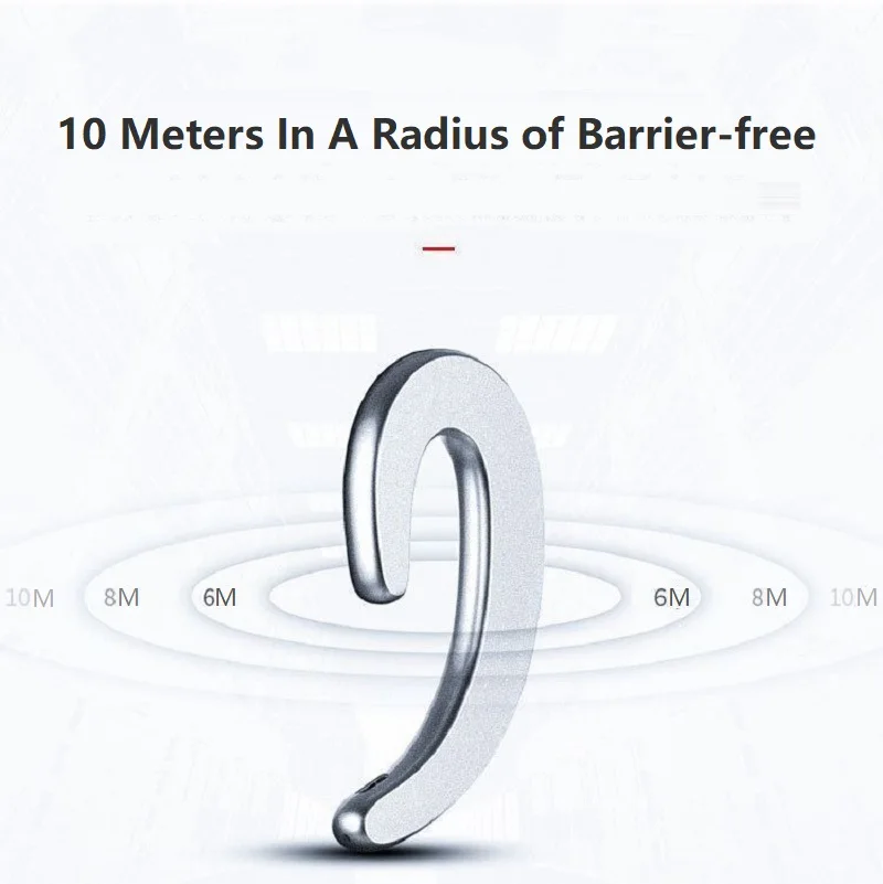 Беспроводные наушники с костной проводимостью, Bluetooth-наушники с ушным крючком 4,2, Спортивная стереогарнитура для ноутбука, планшета Xiaomi для iPhone 7 8 X