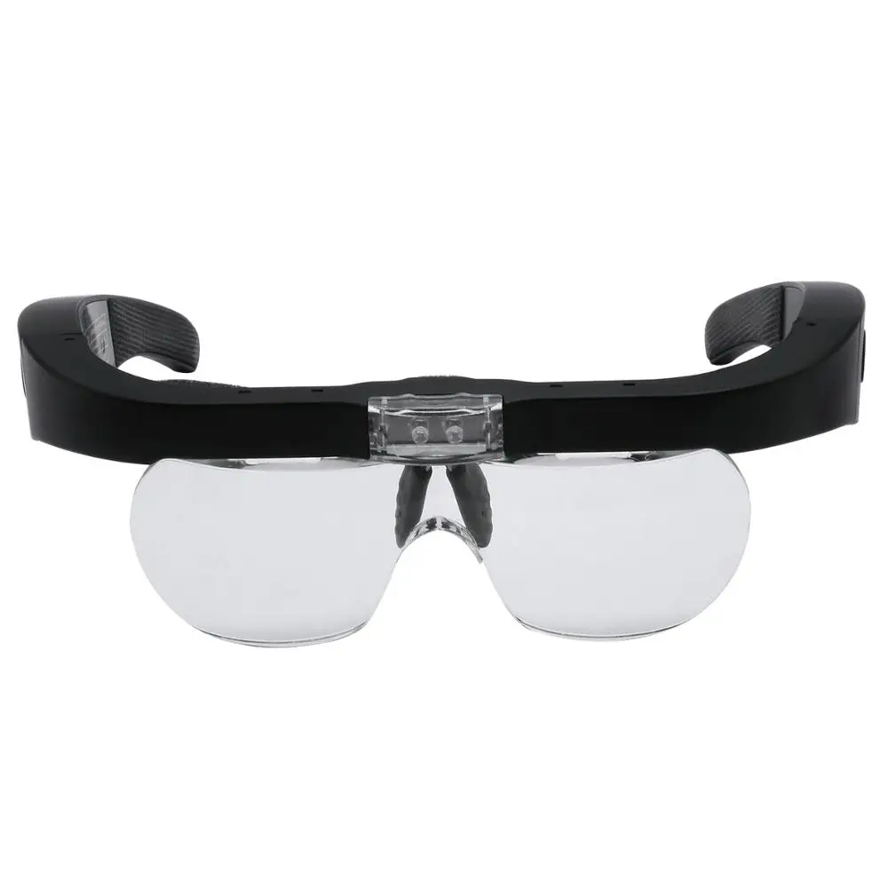 แว่นขยายแว่นตา Magnifier1.5X 2.5X 3.5X 5.0X USB ชาร์จกับไฟ LED สำหรับอ่านหนังสือ Jewelers ซ่อมสวมใส่
