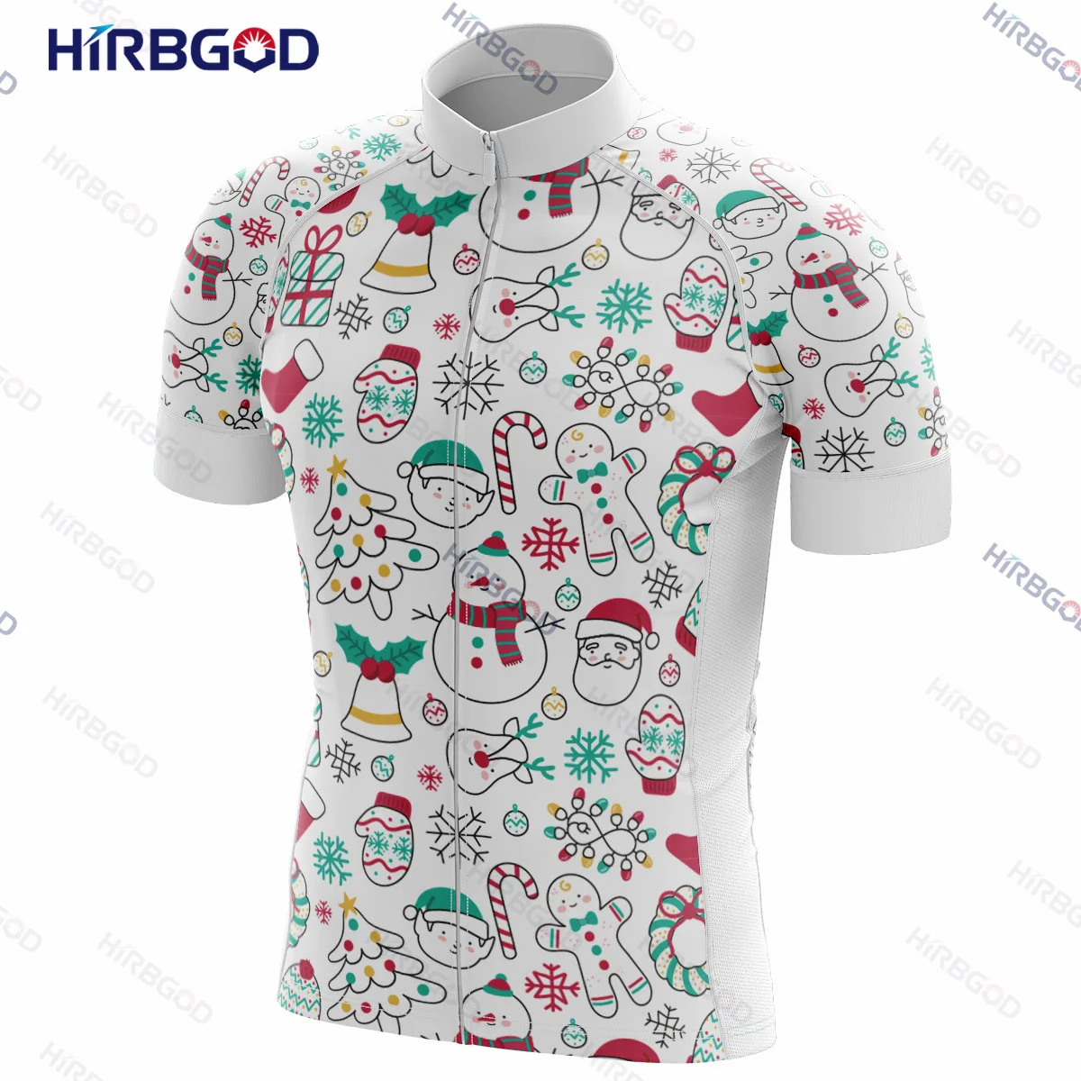 HIRBGOD 2022 Men Cycling Jerseys Outdoor Bike Shirt Christmas Style TYZ1210 Cycling Wear for Cycling Hiking Short Sleeve