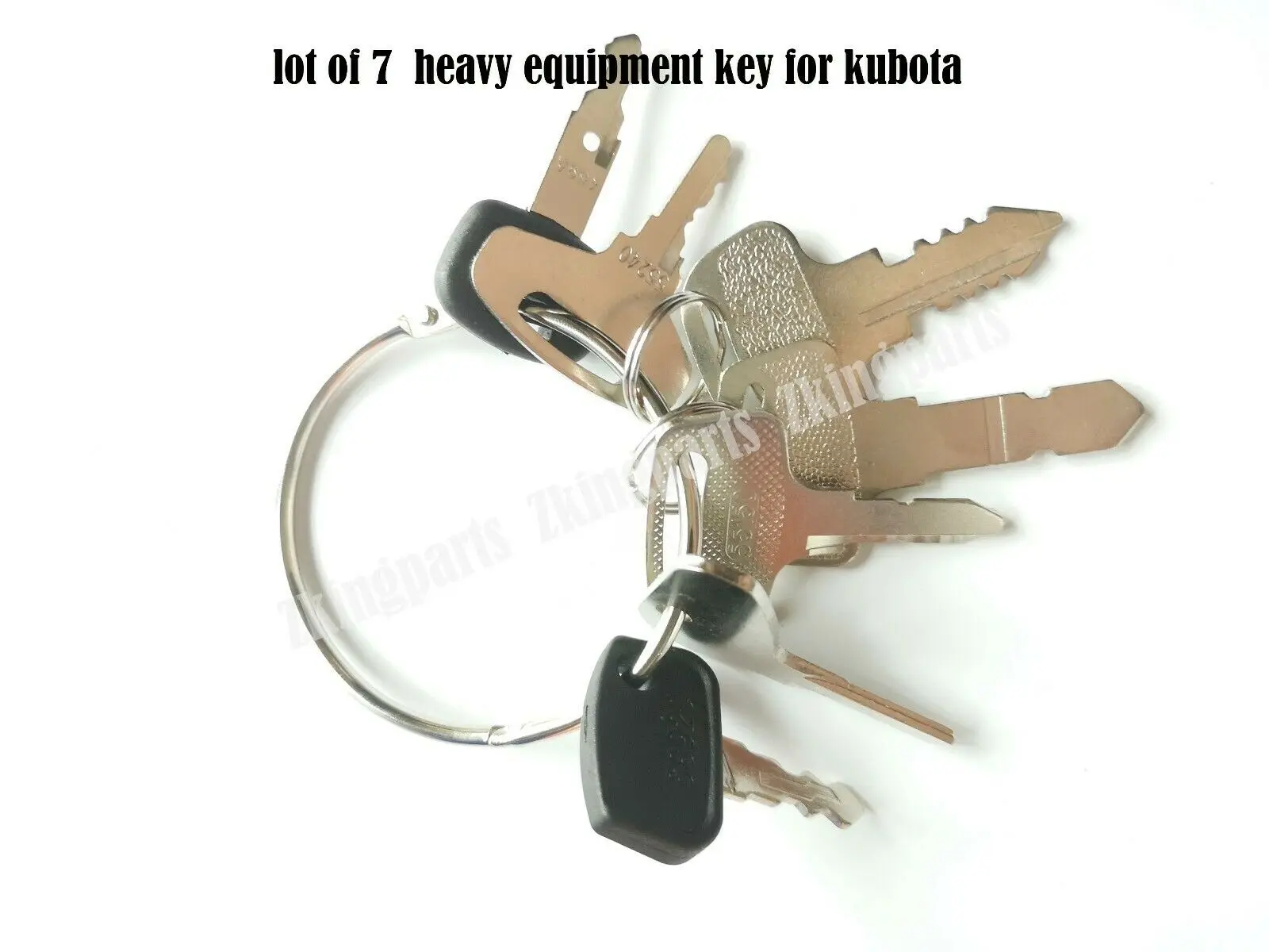 7pcs Heavy Equipment Key Set Construction Ignition Key Set Suit Fit for Kubota