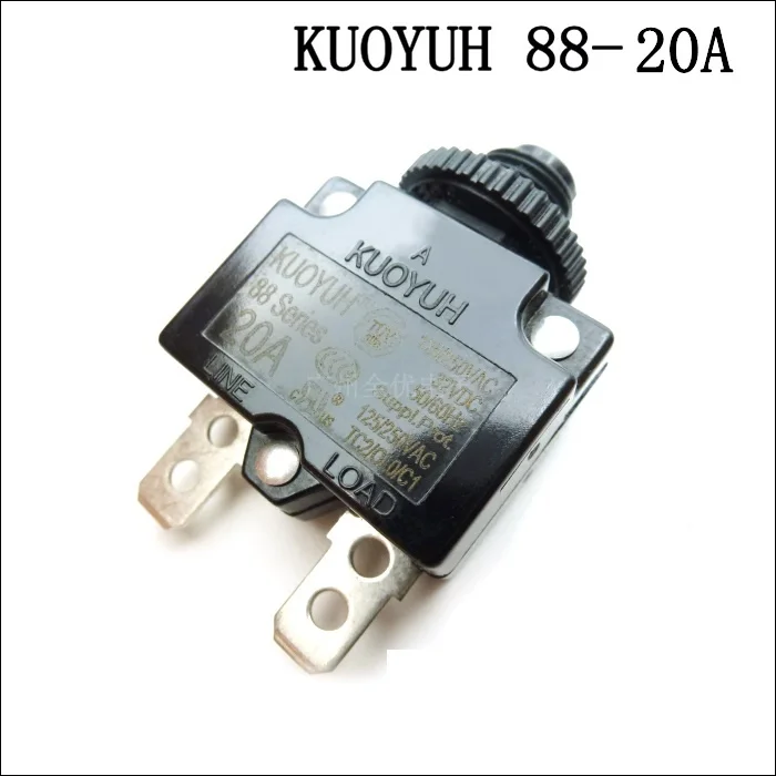 

Circuit Breakers KUOYUH Overcurrent Protector Overload Switch 88 Series 20A