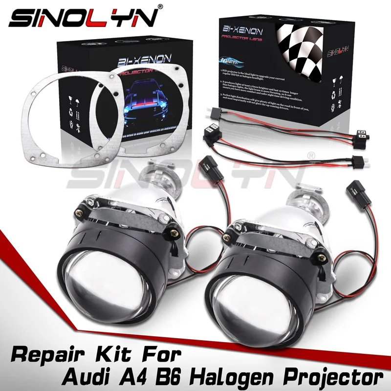 

Bi-xenon HID Projector Full Kit For Audi A4 B6 8E 01-04 Halogen Xenon Headlight Lenses 2.5 WST 8.0 Lens Car Accessories Retrofit