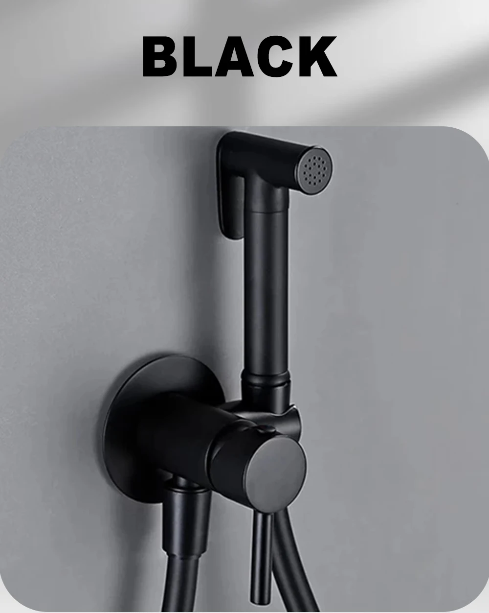 Brushed gold Brass Hand-held Wall-mounted Hybrid Hot And Cold Water With Stand Bathroom kitchen Toilet Faucet Bidet Sprayer