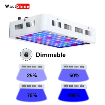 Luces LED regulables para acuario, 180W, 140W, luz para acuario de agua dulce y salada, decoración de iluminación de Coral de arrecife marino