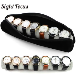 Velvet Watch Organizer Bangle Bracelet Pouch Jewelry Travel Watch Roll Portable Zipper Case Box Watch Holder Velvet Storage Bag