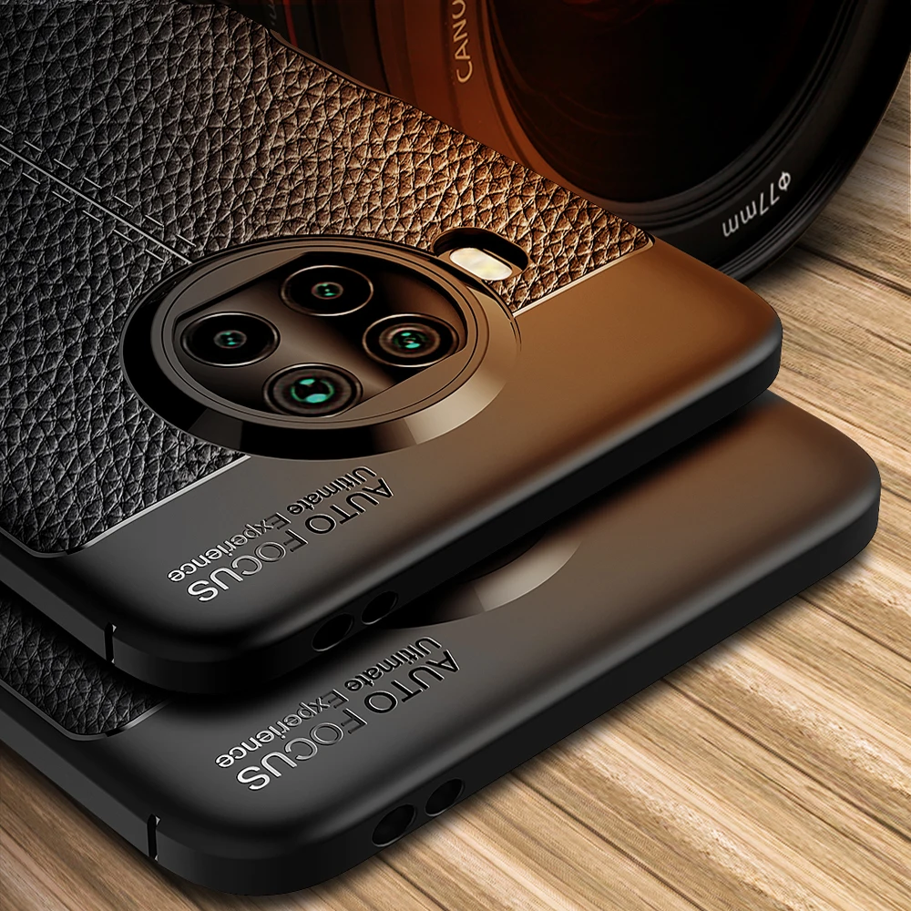 Mi 10T Lite Cases Leather Texture Shockproof Soft TPU Cover For Xiaomi Mi10t Pro 5G Note 10 Pro Couqe Fundas