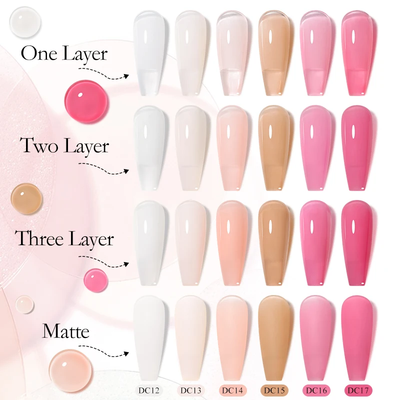 Mtssii 7ml Acrylic Extension Nail Gel Quick Building Gel Polish Clear Pink Nude Nail Tips Builder UV Gel Nail Art Soak Off