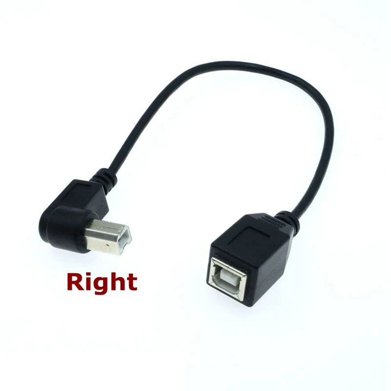 USB印刷延長ケーブル,長さ25cm,オスからメス,USB-Bエルボー,スキャナー,プリンター,デスクトップ,ラップトップ,コンピューター