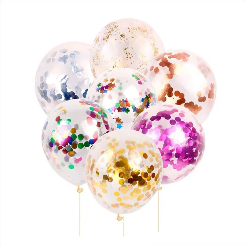 12 inch transparent balloon birthday party confetti latex balloon wedding holiday party decoration balloon wholesale