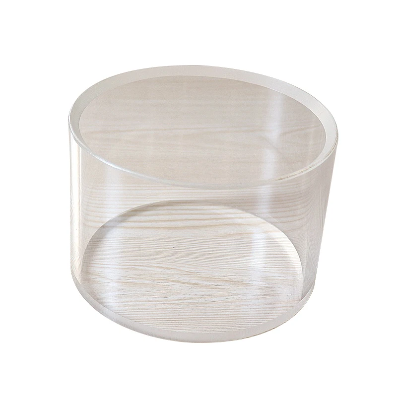 6x4 Inch Acrylic Drum Shell Drum Body 6 Inch Diameter 4 Inch Depth Undrill No Holes with 45 Degree Bearing Edge