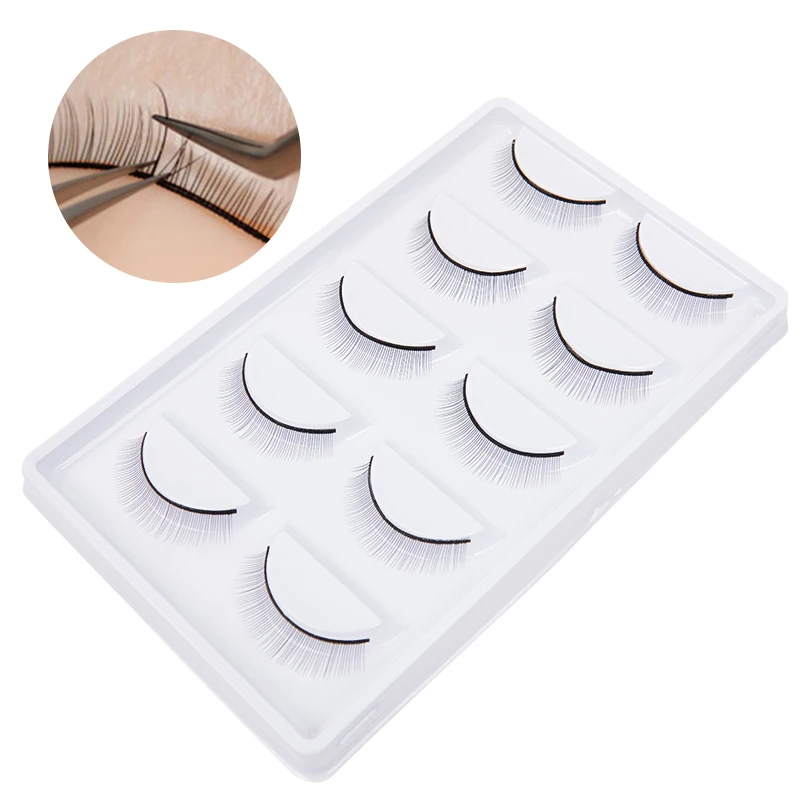 false eyelashes Hot 10/20 pcs/Set Soft Natural Training False Eyelashes For Beginners Teaching Lashes Extension Makeup Practice