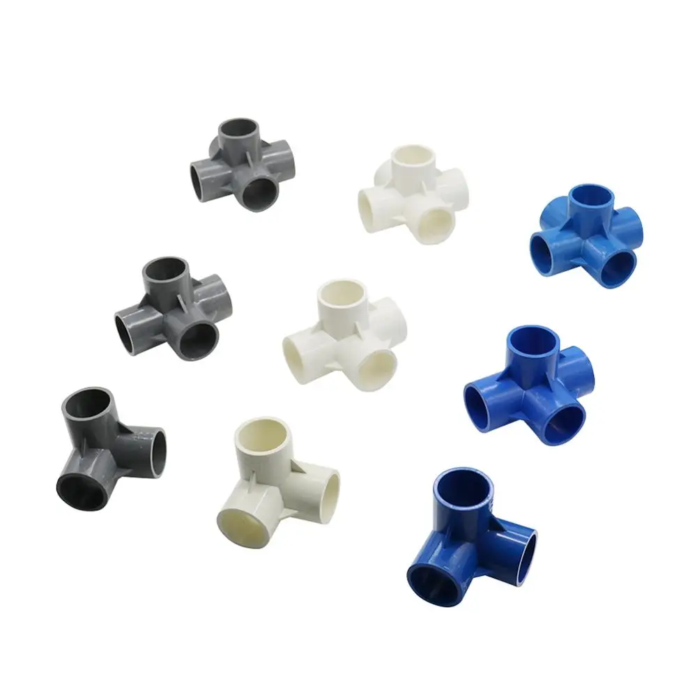 Inside diameter 20mm 3-way/4-way/5-way three-dimensional PVC connector Water Supply Pipe Fittings Equal Connectors Plastic Joint