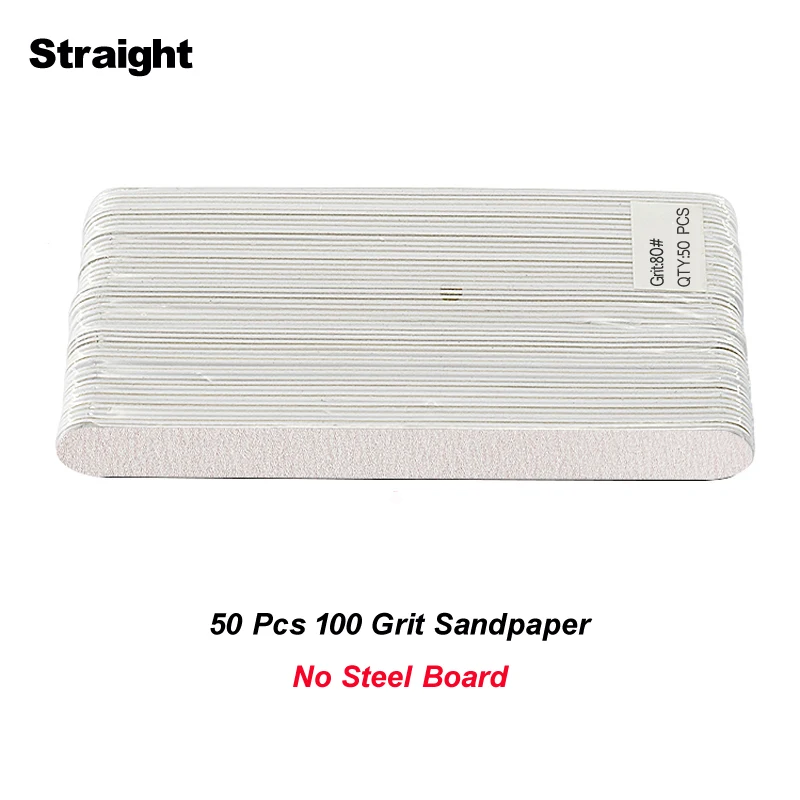 50 Teile/los Austauschbare Nagelfeile Starkes Schleifpapier Pediküre Limetten Professionelle Abnehmbare Pads Mit Metall Bord Für Maniküre Werkzeuge