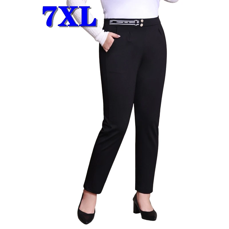 Pencil Pants Plus Size Women Clothing Oversized Trousers Autumn New Fashion Office Lady Casual Black Pantalones Free Shipping