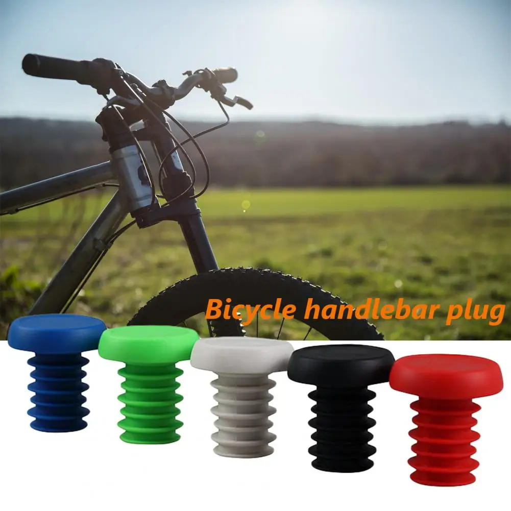 Handlebar Plugs Plastic Wear-Resistant Plastic Anti-Vibration Easy Installation Bar End Caps for MTB