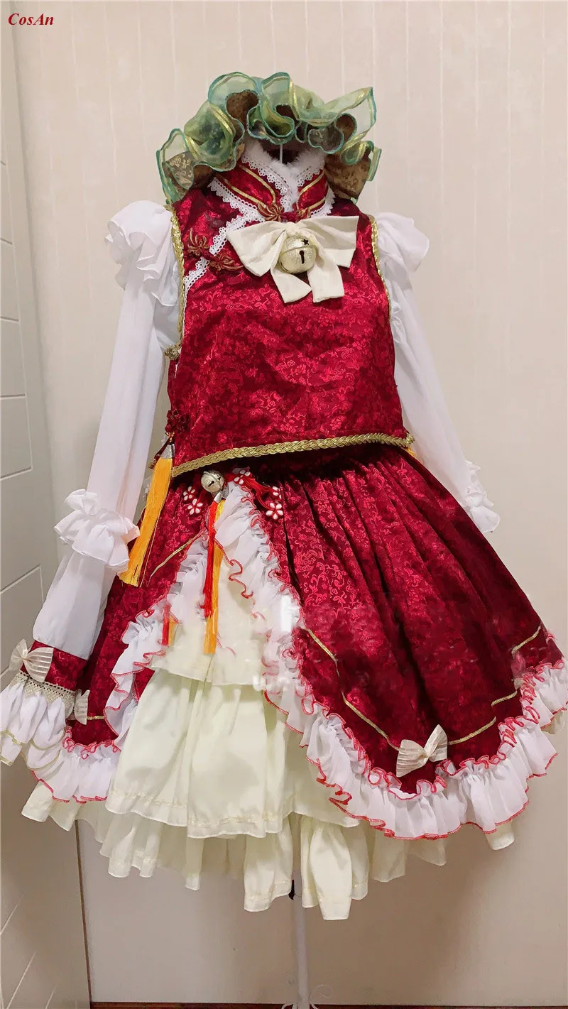 CosAn Hot Game Touhou Project Perfect Cherry Blossom Chen Cosplay Costume Red Formal Skirt Party Role Play Clothing Custom-Make