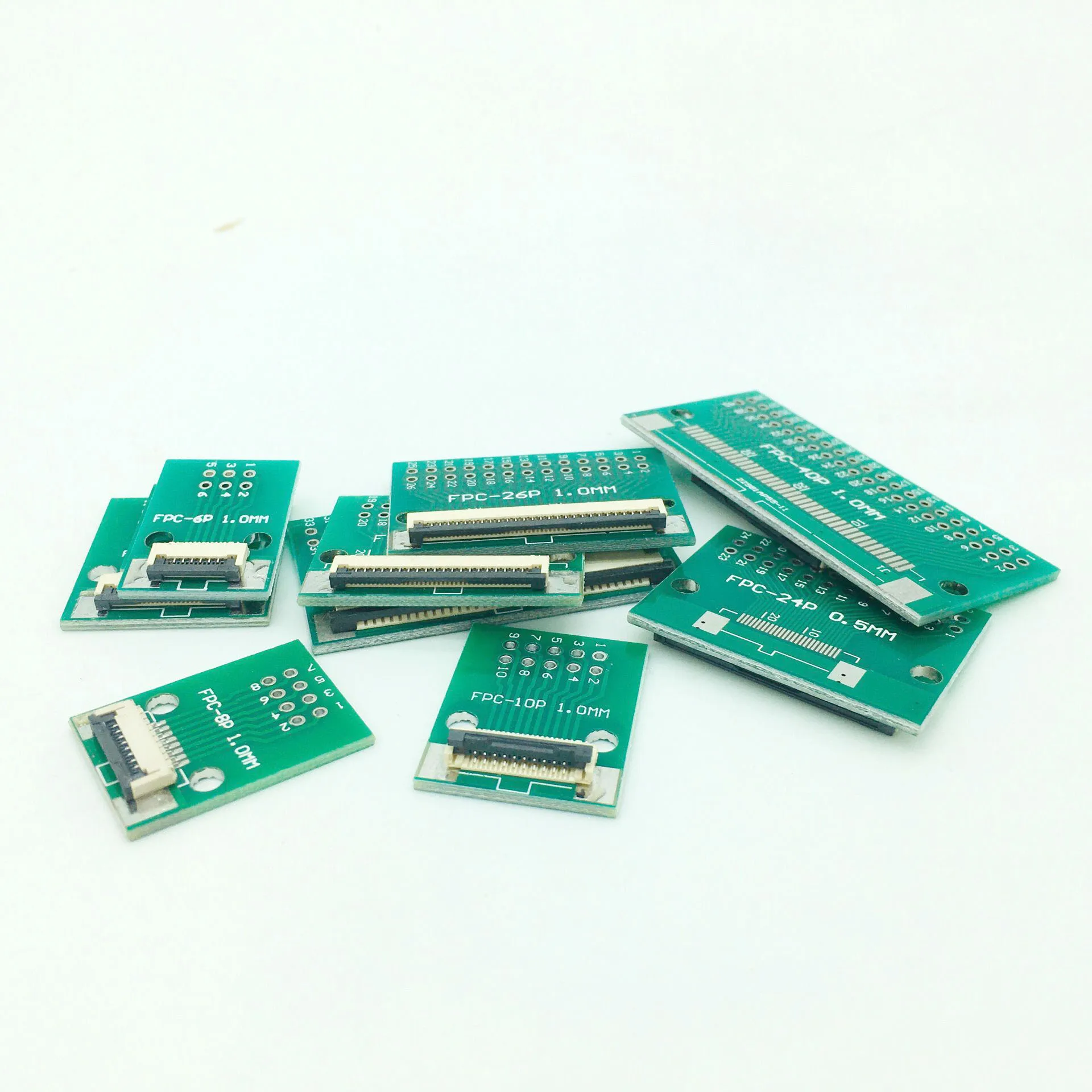 4pin 6pin 8pin 10pin 12pin 20pin 24pin 26 pin 1.mm FFC FPC adapter 2.54mm Flat cable Socket converter breakout board for TFT LCD