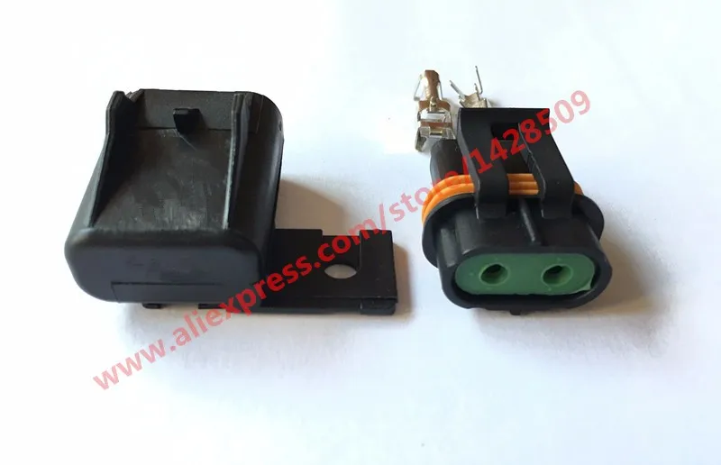 Conector selado para fusível em linha, conector automotivo de 2 pinos delphi fêmea e macho para 12033769 54200521 12033731