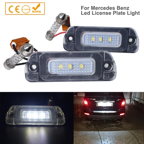 2 шт. для Mercedes Benz W164 X164 W251 ML GL R Class Canbus светодиодный светильник номерного знака OEM 2518200166 .A 2518200166