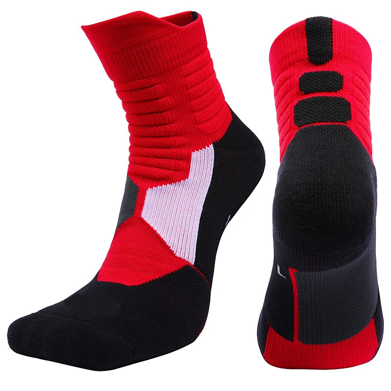 High Quality New Men Outdoor Sports Elite Basketball Socks Men Cycling Socks Compression Socks Cotton Towel Bottom Men's socks