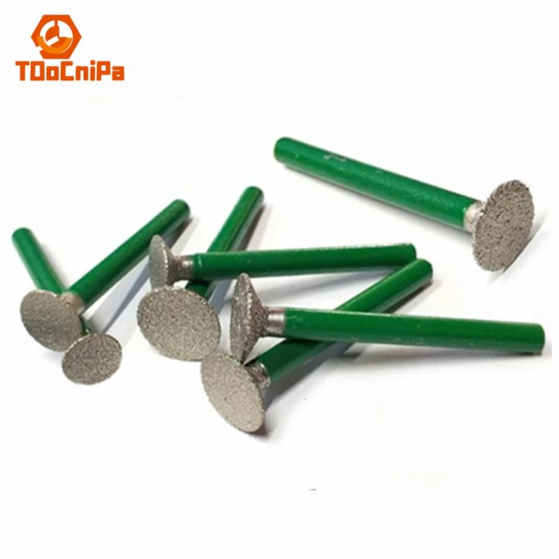 

Diamond grinding head electric grinder stone lettering jade carving grinding head D-shaped 6mm brazed emery grinding head