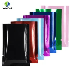 Multi Colors Smell Proof Packaging Bag Open Top Vacuum Heat Seal Pouch Eco-friendly Recyclable Metallic Mylar Storage Organizer