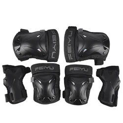 6 pz/set equipaggiamento protettivo Set pattinaggio casco ginocchiere gomitiere polso mano Protector per bambini adulti ciclismo Roller arrampicata su roccia